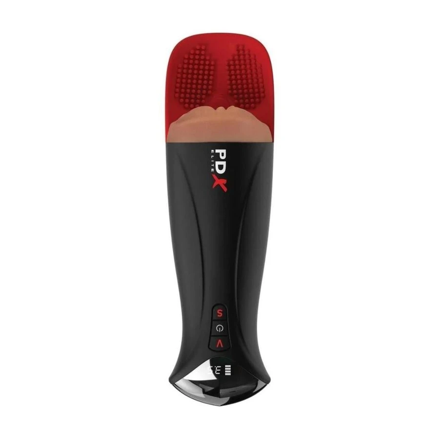 PDX ELITE - FAP-O-MATIC PRO XL AUTOMATIC VIBRATING STROKER BROWN 34.9 CM
